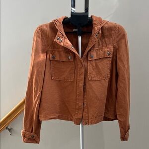 Nicole Miller Rust/Burnt Orange Utility Jacket - Size Medium